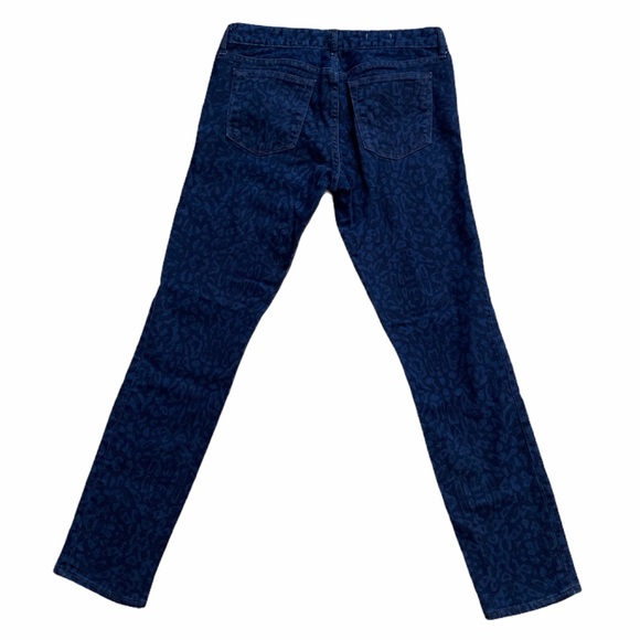 Gap Always Skinny Medium & Dark Blue Wash Cheetah Animal Print Jeans 28 - Picture 2 of 12